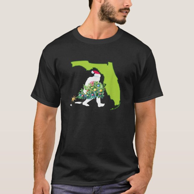 Florida Bigfoot State Christmas Tree   T-Shirt (Vorderseite)