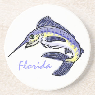 Florida blauer Marlin Drink Coaster Sandstein Untersetzer