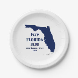 Florida Blue im Jahr 2024 gedreht Pappteller