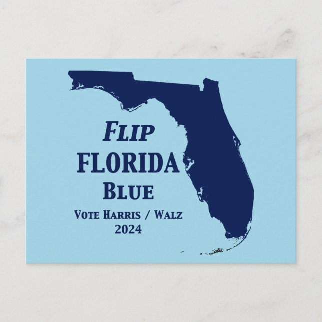 Florida Blue im Jahr 2024 gedreht Postkarte (Vorderseite)