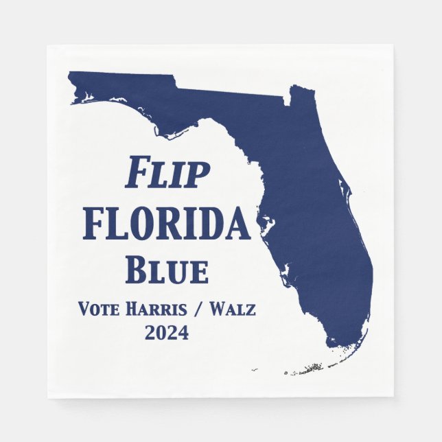Florida Blue im Jahr 2024 gedreht Serviette (Vorderseite)