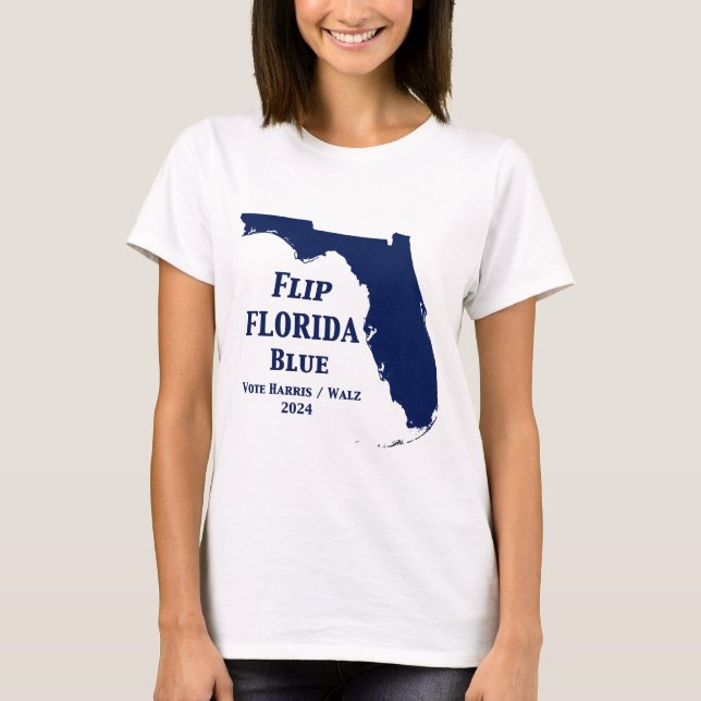 Florida Blue im Jahr 2024 gedreht T-Shirt (Vorderseite)