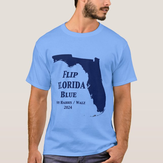 Florida Blue im Jahr 2024 gedreht T-Shirt (Vorderseite)