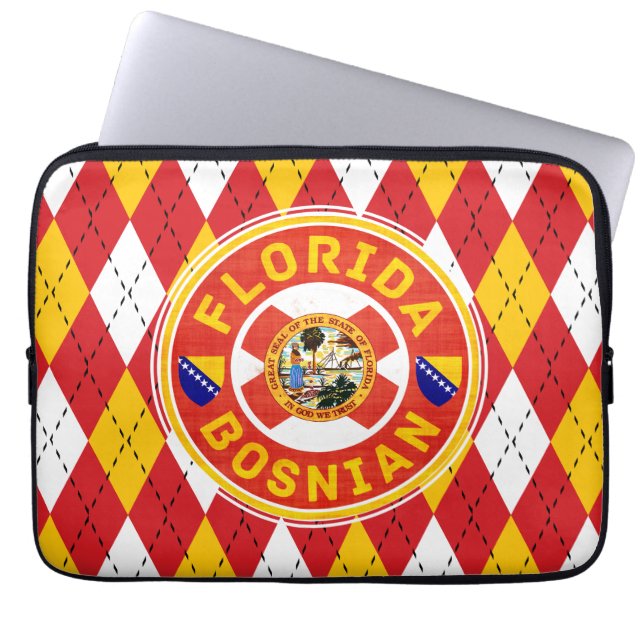 Florida Bosnian American Laptop Cover (Vorderseite)