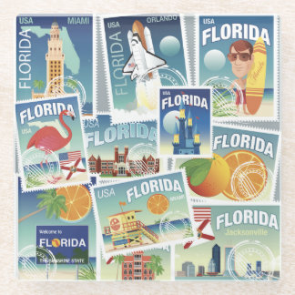 Florida-Briefmarken Glasuntersetzer