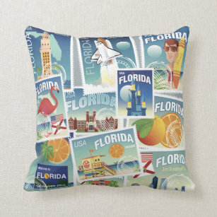 Florida-Briefmarken Kissen