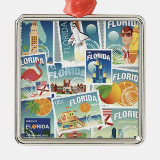 Florida-Briefmarken Ornament Aus Metall