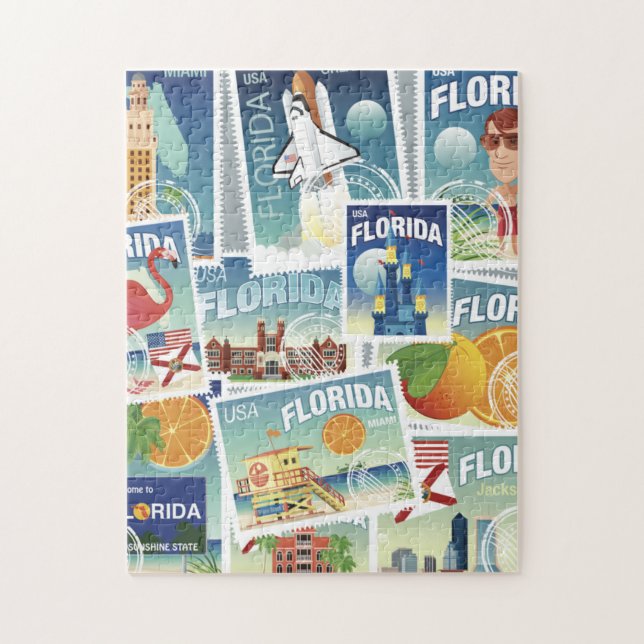 Florida-Briefmarken Puzzle (Vertikal)