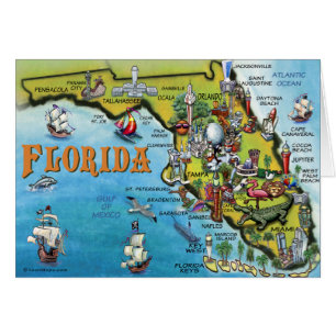 Florida-Cartoon-Karte