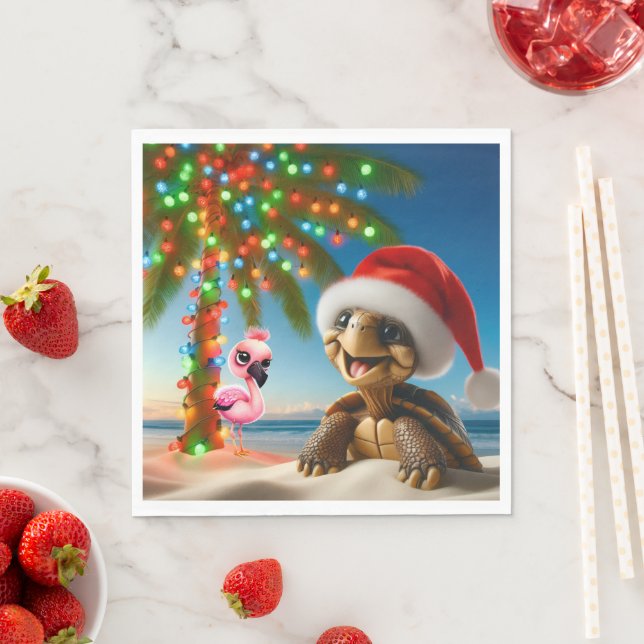 FLORIDA CHRISTMAS PARTY NAPKINS SERVIETTE (Beispiel)