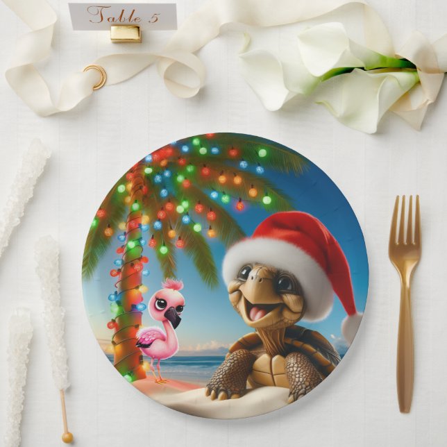 FLORIDA CHRISTMAS PARTY PLATES PAPPTELLER (Hochzeit)
