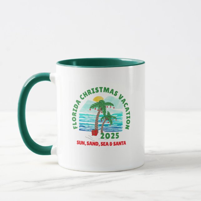 Florida Christmas Vacation Coffee Mug Tasse (Links)