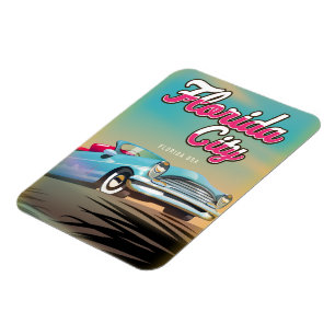 Florida City Vintage-Reiseplakat Magnet