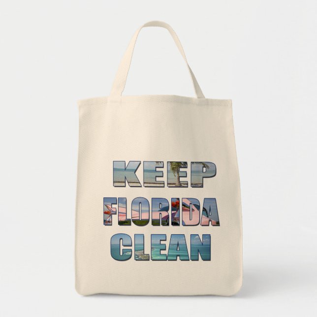 Florida Clean Tropical Beach Bag behalten Tragetasche (Vorne)