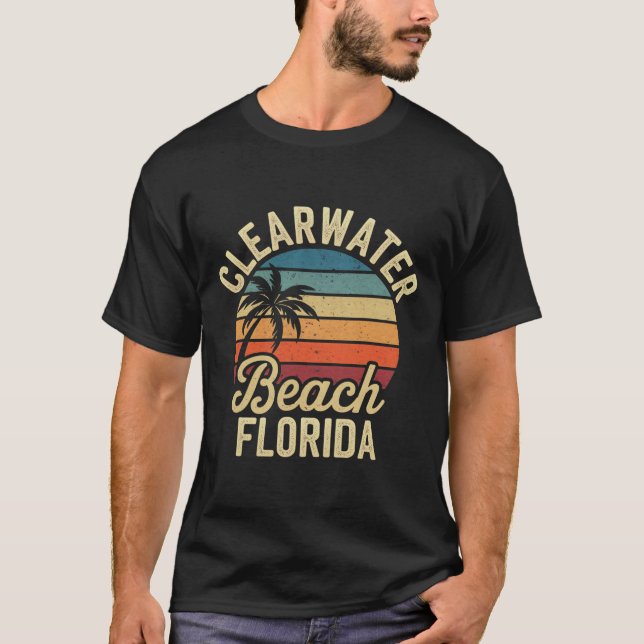 Florida Clear Water Beach Urlaub Souvenirs Familie T-Shirt (Vorderseite)