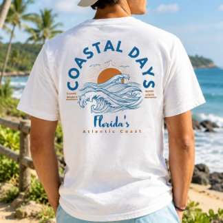 Florida Coastal Days Atlantic Beach Welle T-Shirt