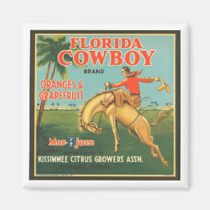 Florida Cowboy Kissimmee Zitrusfrüchte-Anbauer Vin Magnet