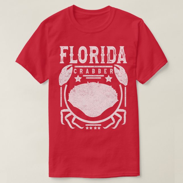Florida Crabber Floridian Crabbing Steinkrebsmehl T-Shirt (Design vorne)
