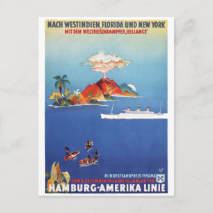 Florida Cruises Deutsches Vintage Poster wiederbel Postkarte