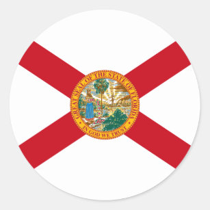 Florida Der Sonnenschein-Staat Floridians US-Flagg Runder Aufkleber