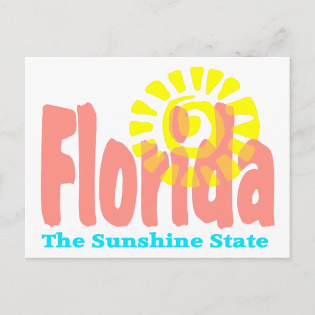 Florida Der Sonnenschein-Staat Postkarte (Vorderseite)
