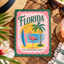 Florida Der Sonnenschein-Staat Vintage Flamingo St