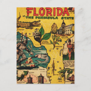 Florida Der Staat auf der Halbinsel Postkarte