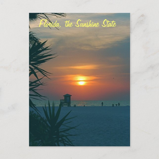 Florida, der Sunshine-Staat Postkarte (Vorderseite)