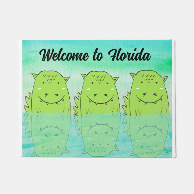 Florida Doormat mit Alligatoren Fußmatte (Vorderseite)