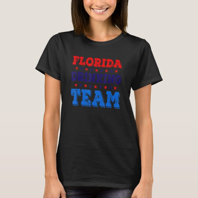 Florida Drinking Team Staatsstolz Beer Drinks T-Shirt (Vorderseite)