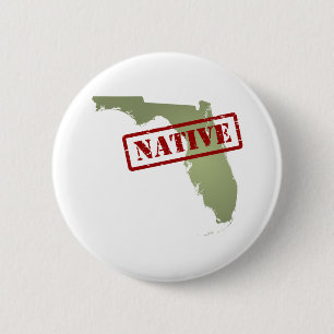 Florida-Eingeborener mit Florida-Karte Button