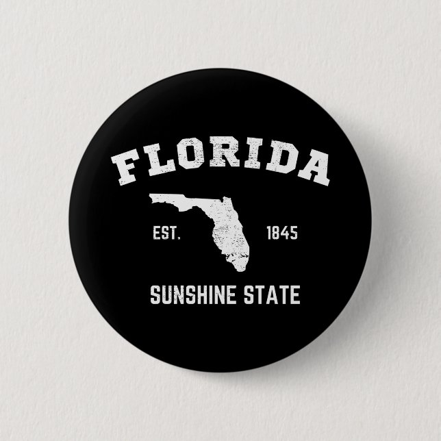 Florida Est 1845 Sunshine Staat Button (Vorderseite)