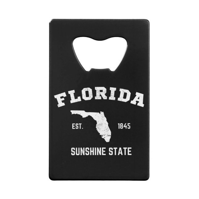 Florida Est 1845 Sunshine Staat Geldbeutel Flaschenöffner (Vorderseite)