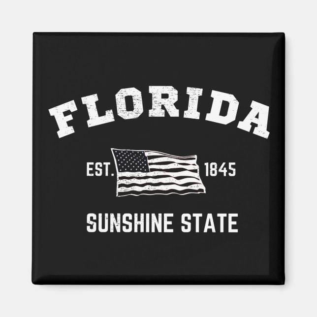 Florida Est, 1845 Sunshine Staat Magnet (Vorne)