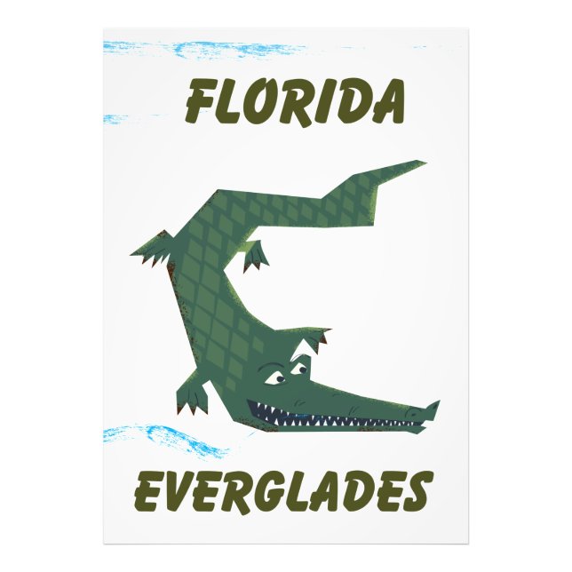 Florida Everglades Alligator Kunst. Fotodruck (Vorne)