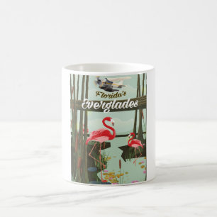 Florida Everglades Cartoon Travel Poster Kaffeetasse