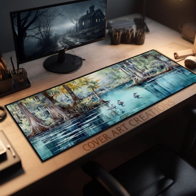 Florida Everglades Swamp, Wasserfarbe Schreibtischunterlage (Von Creator hochgeladen)