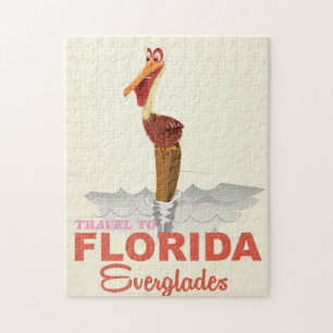 Florida-Everglades Vintage-Reiseposter Puzzle