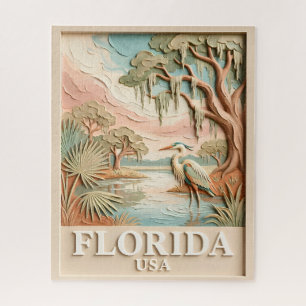 Florida-Everglades-Wildtier-Vogel-Textur-Landschaf Puzzle
