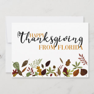 Florida Fall Foliage Erntedank Card Feiertagskarte