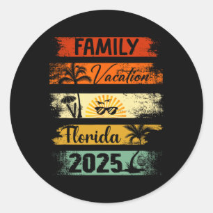 Florida Familienreise Familienurlaub Flori Runder Aufkleber