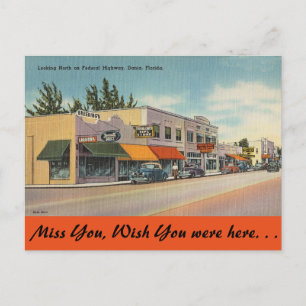 Florida, Federal Highway, Dania Postkarte