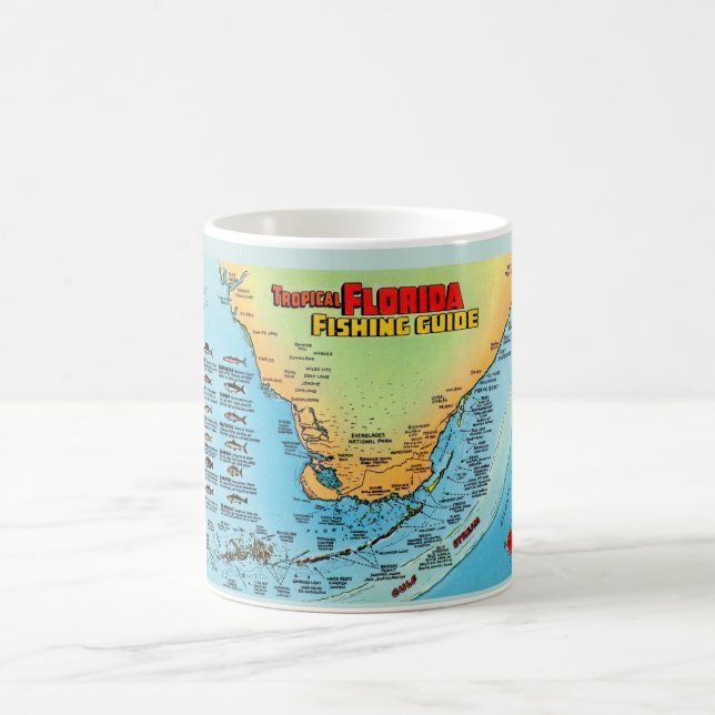 Florida Fishing Map Tasse (Mittel)