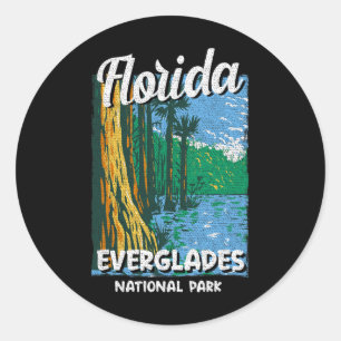 Florida Fl Miami Summer Vibes Beach Sunshine Staat Runder Aufkleber