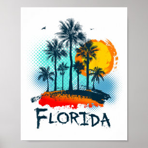 Florida Fl Sommer Miami Vibes Strand Sonnenschein Poster