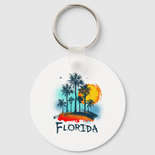 Florida Fl Sommer Miami Vibes Strand Sonnenschein Schlüsselanhänger