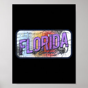 Florida Fl Summer Miami Vibes Beach Sunshine Staat Poster