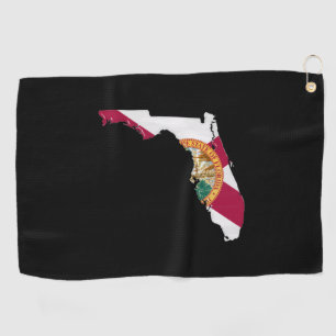Florida flag and map golfhandtuch
