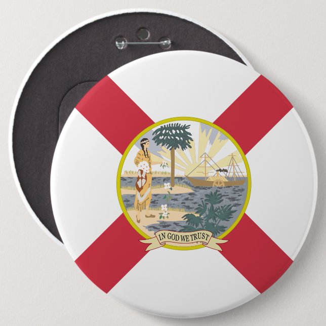 Florida Flag: Der Sonnenschein-Staat von Floridian Button (Vorne & Hinten)
