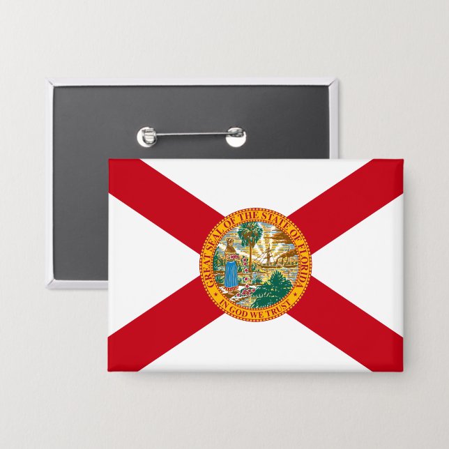 Florida Flag: Der Sonnenschein-Staat von Floridian Button (Vorderseite/Rückseite)